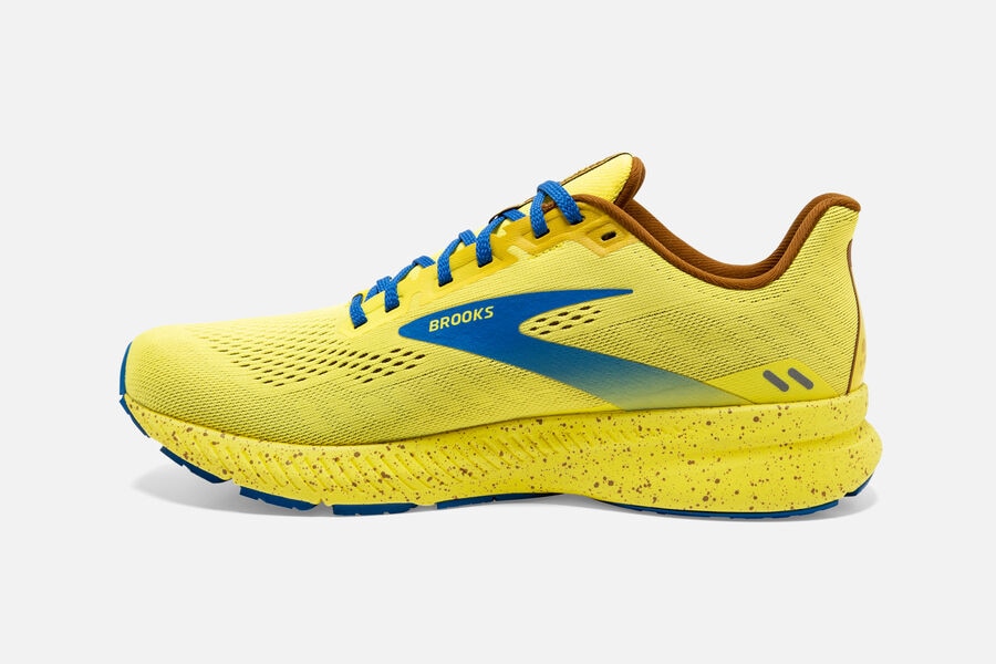 Brooks Running Shoes - Launch 8 Road Womens - Yellow/Blue - ODT-431876